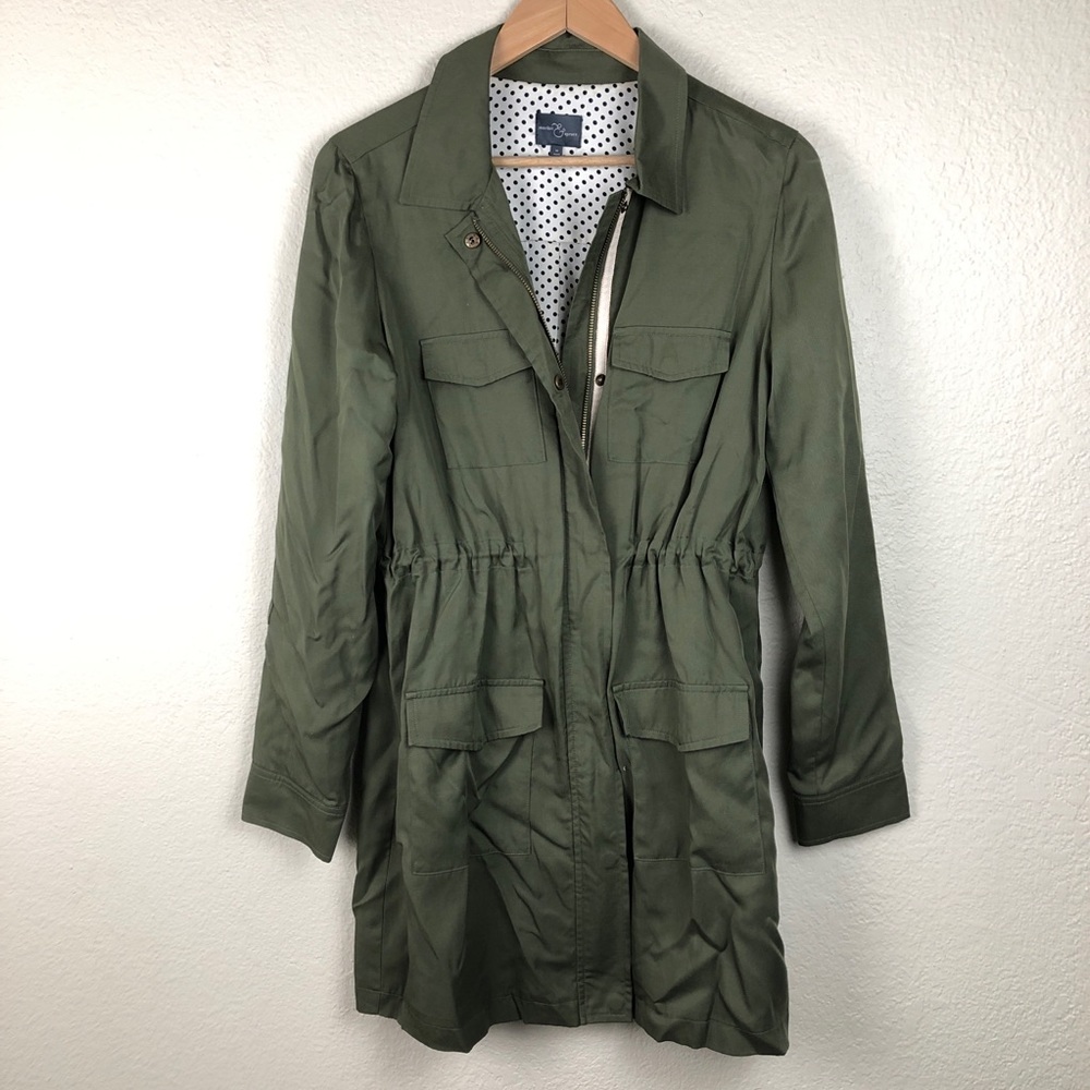 Market and spruce long utility jacket